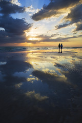 Reflection at Sunset on Florida Beach