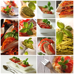 Kuchnia włoska - kolaż - obrazy, fototapety, plakaty