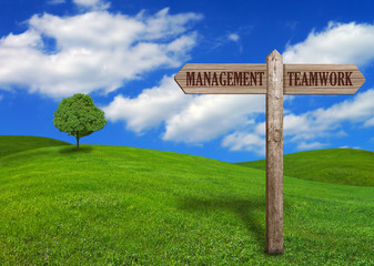 Country Sign Post - Management & Teamwork