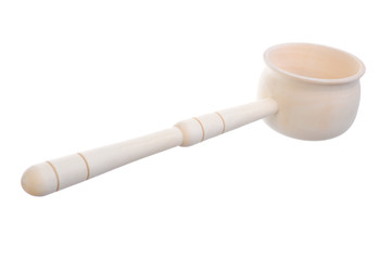 Image wooden ladle for the sauna