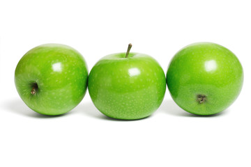 Three green apples