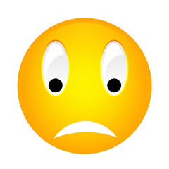 Vector smiley yellow emoticon.