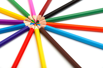 Naklejka premium 14 color pencils