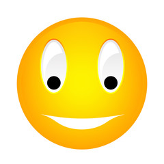 Vector smiley yellow emoticon.