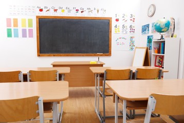 Empty class room of elementary school