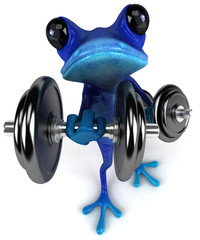 Fototapeta na wymiar Blue frog