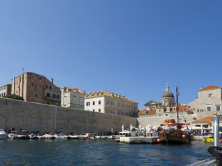Port in the Walled City of Dubrovnic in Croatia Europe