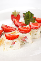 Sweet rolls with strawberry