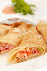 Pancakes with Salmon