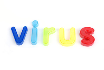 colorful virus letters