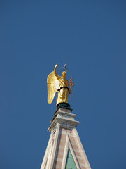 Fototapeta na wymiar Venice - golden angel on the top of Saint Mark's tower