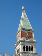 Fototapeta na wymiar Venice - the highest fragment of the Tower of the Saint Mark