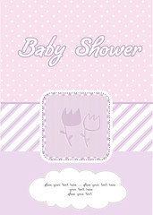 baby girl shower card
