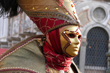 Particolare di una maschera del Carnevale di Venezia