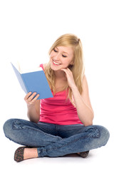 Girl reading book