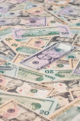 The background of U.S. dollars