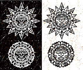Aztec Sun & Moon
