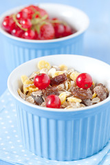 Müsli und Früchte