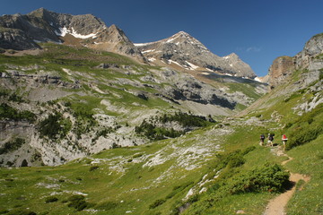 hikers in French Pyrenees