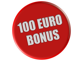 Button rot rund 100 EURO BONUS
