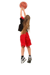 Girl Child Basketball Player