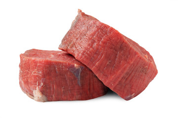 Two Raw steak + Clipping Path