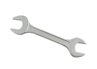 Stainless steel wrench close up