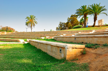 Amphitheater  of Abrasha park in Jaffa.