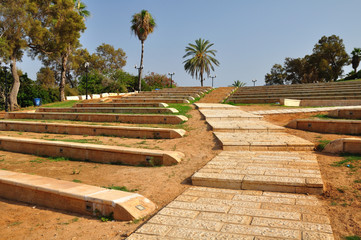 Fototapeta na wymiar Amfiteatr Abrasha parku Jaffa.Israel.