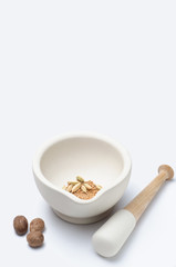 Pestle and Mortar with Spices
