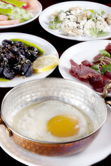Turkish style breakfast table