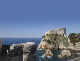 The Walled City of Dubrovnic in Croatia Europe