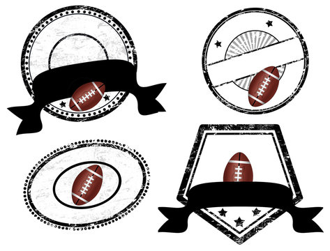 empty stamps, american football theme