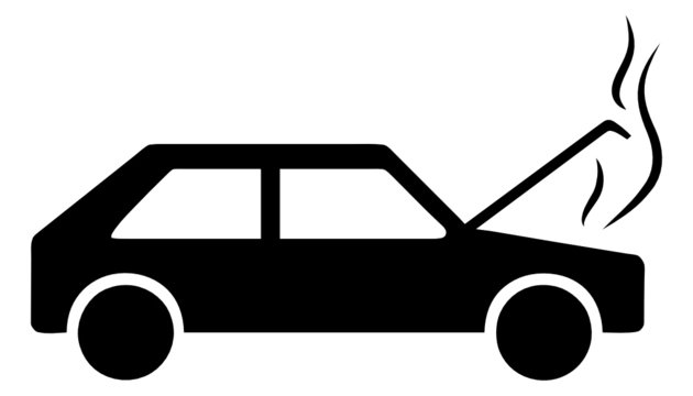 Motorschaden Symbolbild Piktogramm