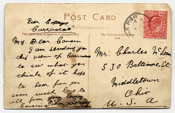 Handwritten Postcard feom Scotland