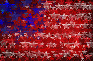 Grunge textured of USA flag for USA Independence Day © tigger11th