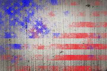 Grunge textured of USA flag for USA Independence Day