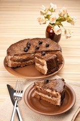 Homemade chocolate cake