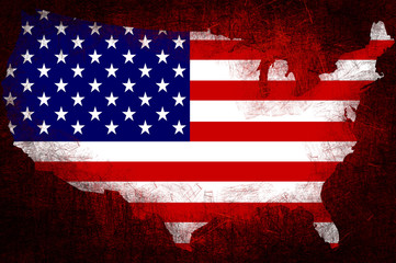 Grunge textured of USA flag for USA Independence Day © tigger11th