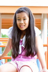 Closeup portrait of cute young
