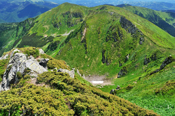 Rocks in Marmarosy. Carpathians