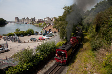 Caernarfon Castle and town