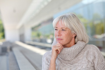 Portrait of beautiful senior woman