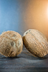 coconut  on wood
