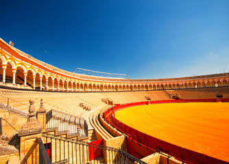 The bull arena of Seville, Spain