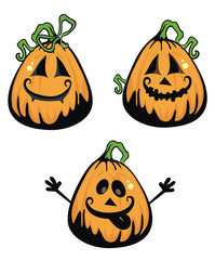 three Jack O'Lanterns
