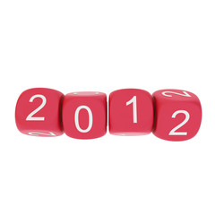 New Year 2012 on white background