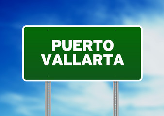 Puerto Vallarta Highway Sign