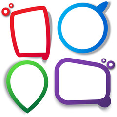 Paper cloud bubble for speech