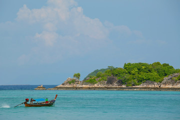 boat on the sea in Southern of Thailand